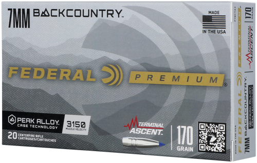Federal BackCountry 7mm BC 170gr Terminal Ascent Rifle Ammo, 20-Round Box - P7BCTA3