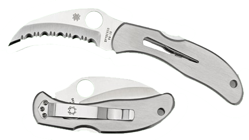 Spyderco Harpy Folding Knife, Silver - C08S