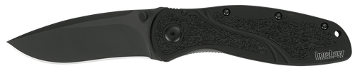 Kershaw Blur Assisted Folding Knife, 3.4" Drop Point, Black - 1670BLK