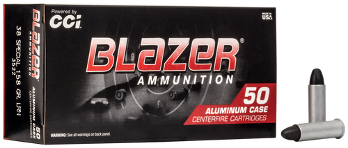 CCI Blazer 38 Special 158gr Lead Round Nose Handgun Ammo, 50/Box - 3522