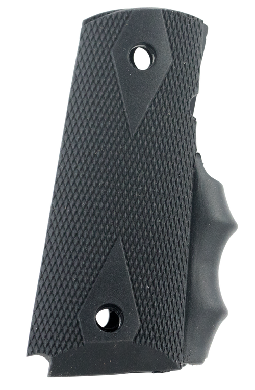 Pearce Grip Modular Grip System Finger Groove Pistol Grip, Black Rubber for 1911 Compact - PMGOM