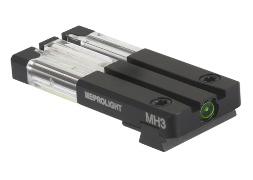 Meprolight FT Bullseye Fiber Optic Rear Sight, Green/Tritium - 631163108