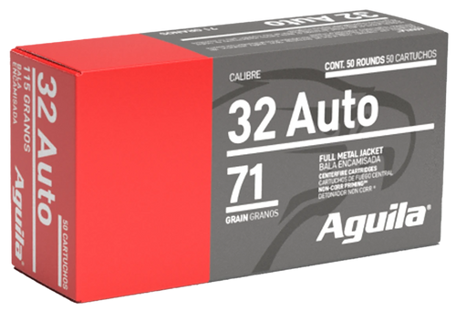 Aguila 32 ACP 71gr Full Metal Jacket Handgun Ammunition, 50 Rounds - 1E322110