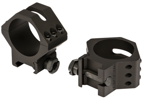 Weaver Six-Hole Picatinny Tactical Scope Rings 34mm Low, Matte Black - 99682