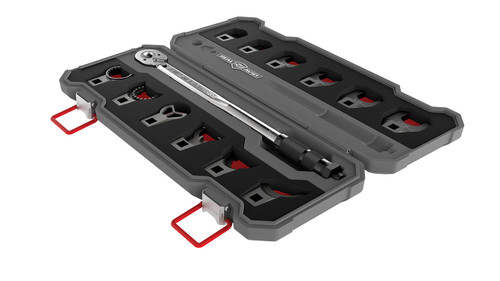 Real Avid Master-Fit AR15 Crowfoot Wrench Set, Gray/Red - AVMF13WS
