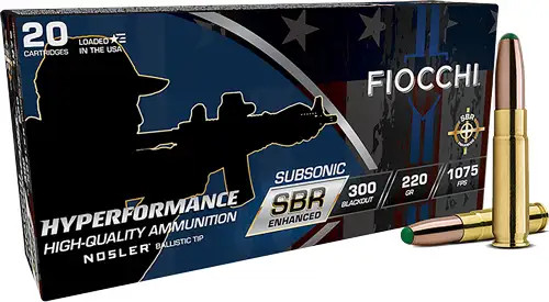 Fiocchi Hyperformance SBR 300 Blackout 220gr Ballistic Tip 20rd Box - 300BKSBS