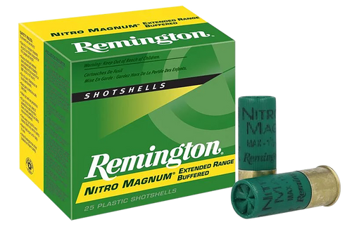 Remington Nitro Magnum Plastic 12 Gauge 2.75" 1.5oz #4 Shot 25 Round Box - 26678