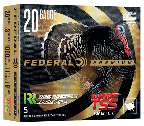 Federal Heavyweight TSS Plastic 20 Gauge 3" 1-5/8oz #9 Shot 5 Round Box - PTSSX295FRR9