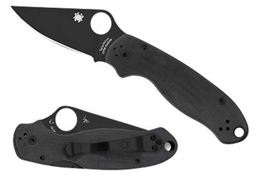 Spyderco Para 3 Folding Knife, Black - C223GPBK