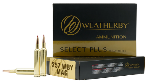 Weatherby Select Plus 257 Wby Mag 100gr Scirocco Rifle Ammo, 20 Rounds - F257100SCO