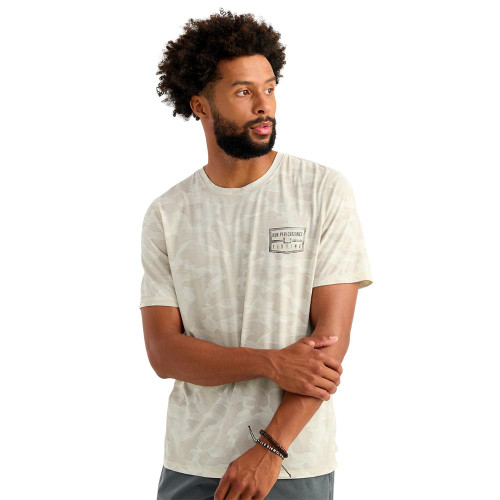 HUK Drift Performance Short Sleeve Shirt, Silver Birch Camo - H1200736-189-XXL