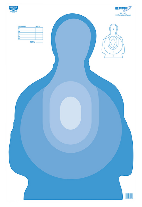Birchwood Casey EZE-Scorer Silhouette Paper Target 23" x 35" Blue/White - 37024