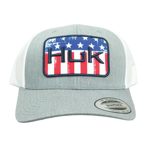 HUK Salute Trucker Hat Heather Grey - H3000520-033-1