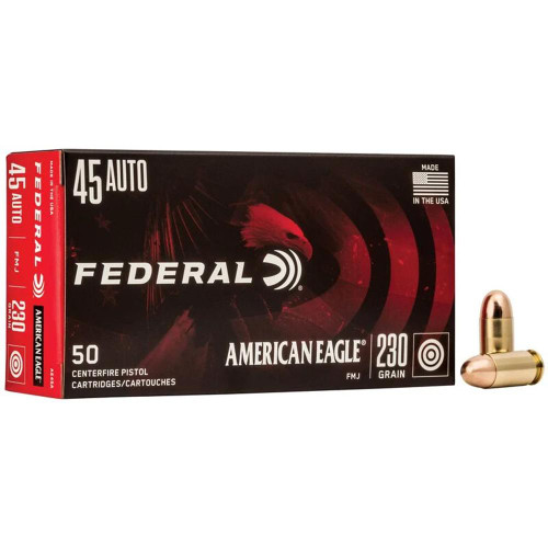 Federal American Eagle .45 ACP 230gr FMJ Handgun Ammunition 1000ct - AE45A