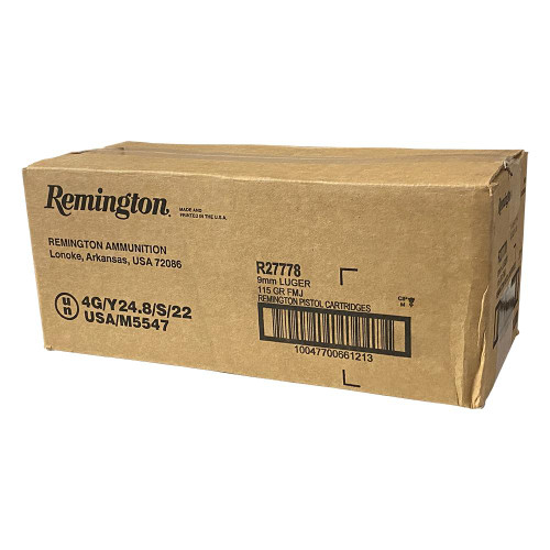 Remington Range 9mm Luger 115gr FMJ 1000rd Case - R27778