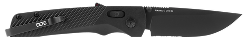 SOG Flash AT 3.45" Folding Knife Part Serrated Black - SOG11180241