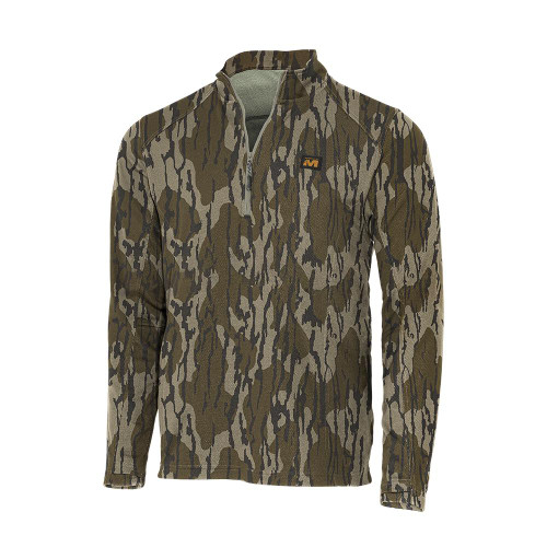 Muddy DV8 Quest Midweight Quarter Zip Sweatshirt Mossy Oak Bottomland - MUD-D2001-MOBL-L