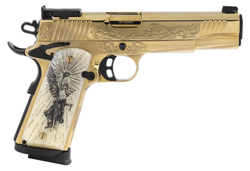 EAA Girsan MC1911 Gold Lux 38 Super 5" 9+1 Pistol, Gold - 391093
