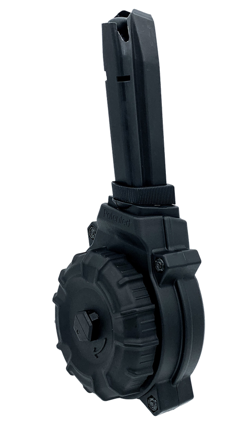 ProMag Browning Hi-Power 9mm 50rd Drum Handgun Magazine, Black Polymer - DRMA56