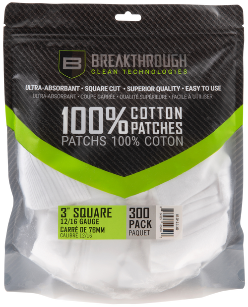 Breakthrough Clean Square Cotton Patches 300 Count - BTCPS3300