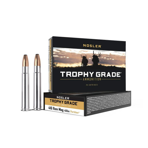 Nosler Safari .416 Rem Mag 400 gr Partition 20/ct Rifle Ammunition - 40616