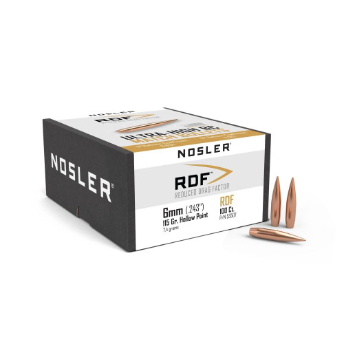 Nosler RDF Rifle Bullets 6mm .243" 115 gr HPBT - 53507