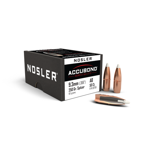 Nosler AccuBond Rifle Bullets 9.3mm .366" 250 gr - 59756