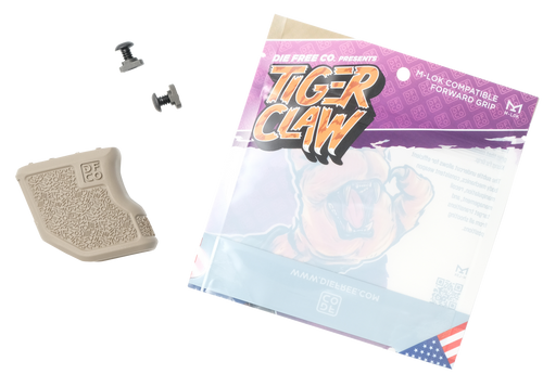 Die Free Co Tiger Claw M-LOK Fore Grip, Flat Dark Earth - TC-MLOK-FDE
