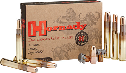 Hornady Dangerous Game 458 Lott 500gr DGX Bonded Rifle Ammo, 20 Rounds - 82614