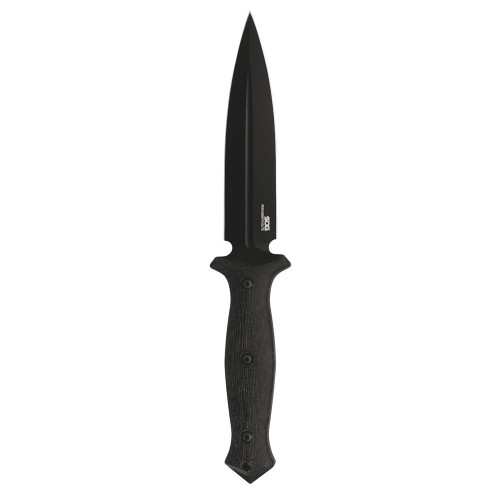 SOG Pentagon Elite Fixed Blade Knife, Black - SOG-17-61-05-57