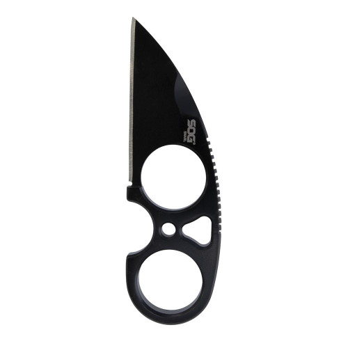 SOG Snarl Blackout Fixed Blade Knife, Black - SOG-JB02K-CP