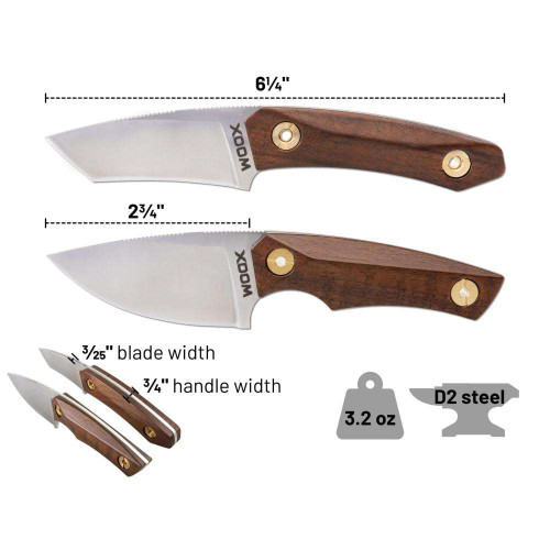 Woox Bad Boy Fixed Blade Knife Tanto Walnut - BUKNF04001