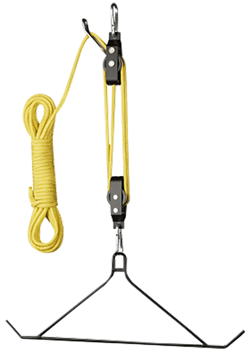 Hunters Specialties 4:1 Lift System Game Hoist with Gambrel, Black/Yellow - HS-00645C