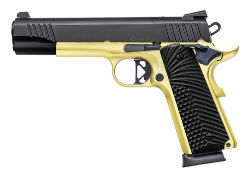 Chiappa Firearms 1911 Superior .45 ACP 5" 8+1 Pistol, Black and Gold - 440236
