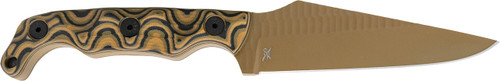 Stroup Knives STP TU2 Fixed Blade Knife, FDE Camo - STP TU2 CAMO G10 FDE CER DE