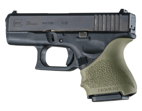 Hogue HandAll Beavertail Grip Sleeve Glock 26/27, OD Green - 18601
