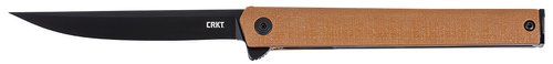 Columbia River Knife & Tool CEO Flipper 3.35" Folding Knife, Brown - 7097DK