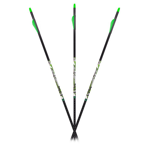 Carbon Express D-Stroyer Piledriver Arrows 400 Spine 32" Green 6 Pack - 51180
