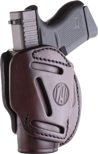 1791 Gunleather 3-Way OWB Multi-Fit Ambidextrous Holster Brown Size 2 - 3WH2SBRA
