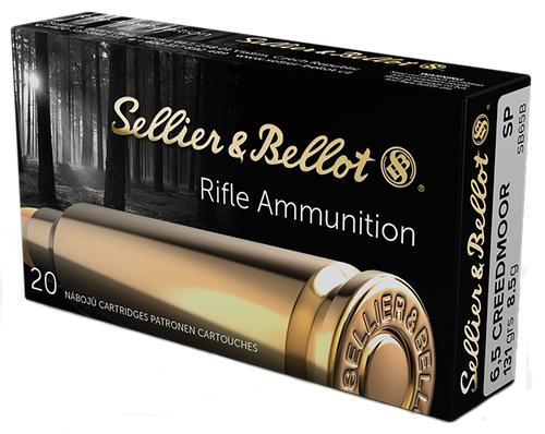 Sellier & Bellot 6.5 Creedmoor 131gr Soft Point Rifle Ammunition, 20rd Box - SB65B