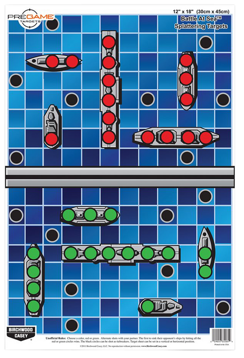 Birchwood Casey Pregame Battle at Sea Paper Targets, Blue - 35560