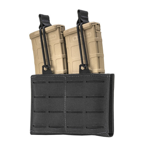 TacShield RZR Molle Double Rifle Magazine Pouch, Black - T3567BK