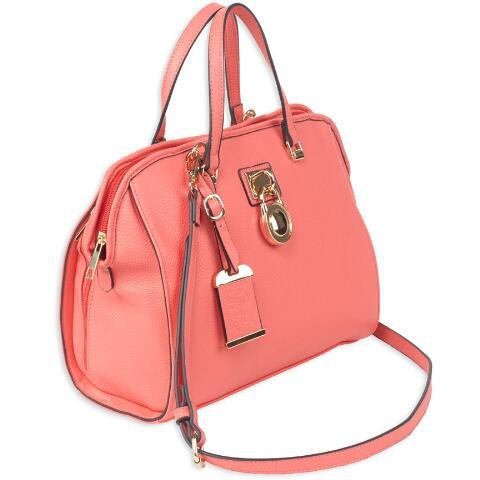Bulldog Cases Satchel Style Purse w/Holster, Coral - BDP-026
