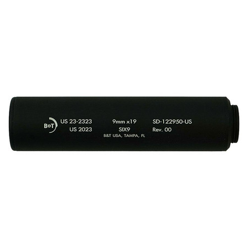 B&T Six9 Wipe Suppressor, Black - SD-122950-US
