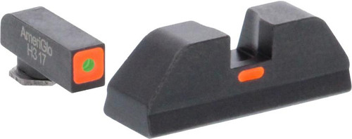AmeriGlo Green Tritium Outline Orange Square Rear Night Sight for Glock Gen 5 - GL-5616