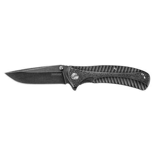 Kershaw Starter Folding Knife 3-2/5" Drop Point Blade Black - 1301BW