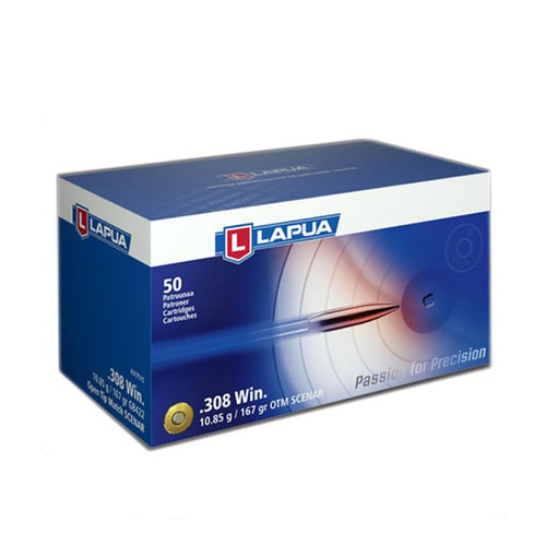 Lapua OTM Rifle Ammo 308 Winchester 167gr Scenar 50/ct - 4317515