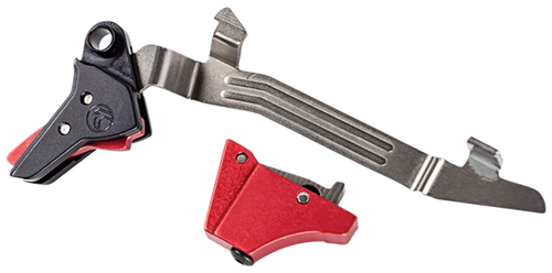 Timney Triggers Alpha Competition Glock Gen 3-4 Large Frame Trigger, 3lb Red Anodized - ALPHAGLOCK34LRGRED