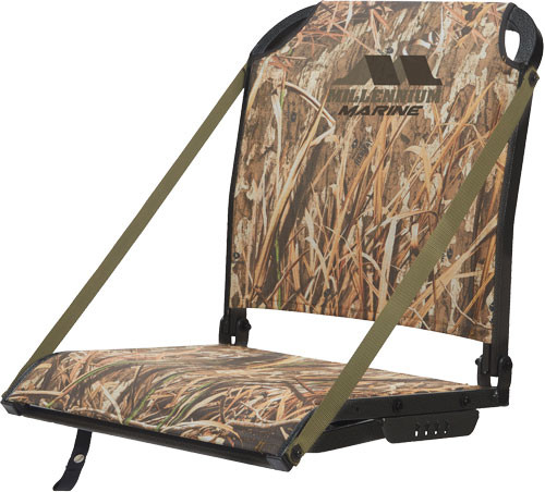 Millennium B100 Boat Seat with Armrest Straps Mossy Oak Habitat - B100SGH