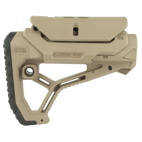 Fab Defense GL-CORE CP Buttstock with Adjustable Cheek-Rest, Flat Dark Earth - FX-GLCORECPT